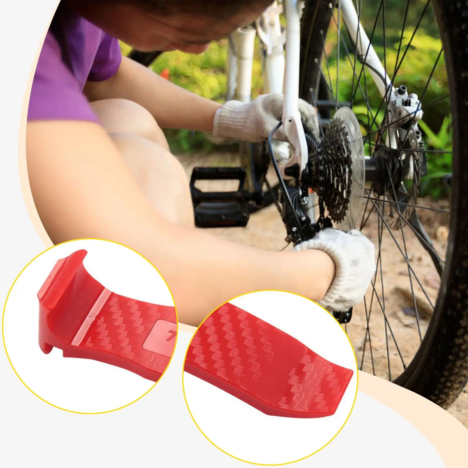 

2Pcs Bike Tyre Lever Repairing Bicycling Supplies Road Bicycle Tyre Remover