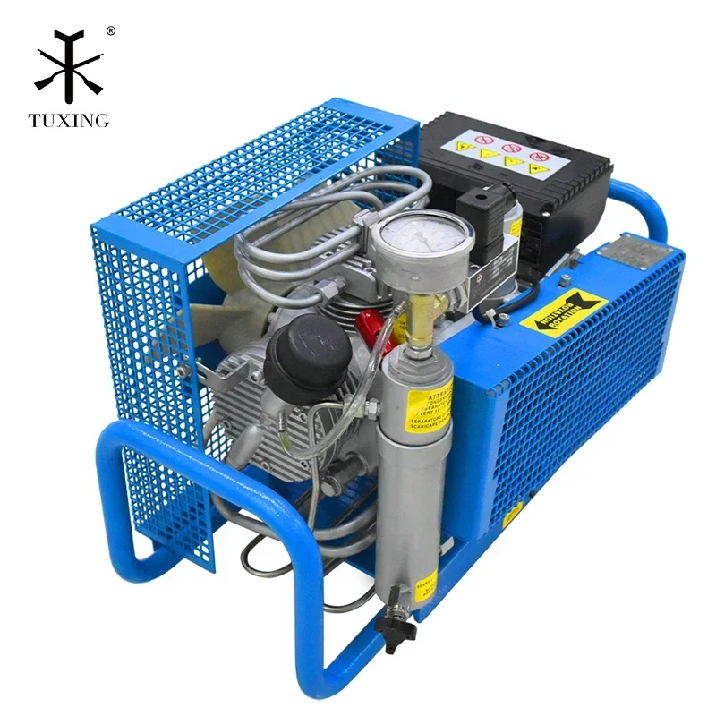 

TUXING High Pressure Auto Stop 100LPM Electric Four Cylinder 30mpa 4500psi 300bar Water Sport PCP Outdoor Diving Air Compressor