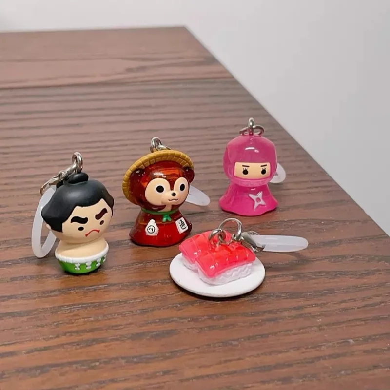 

Bandai Japanese Miniature Figure Set Lucky Cat Sumo Daruma Sushi Ninja Tanuki Keychain Desktop Decor Collectible Toy In Stock