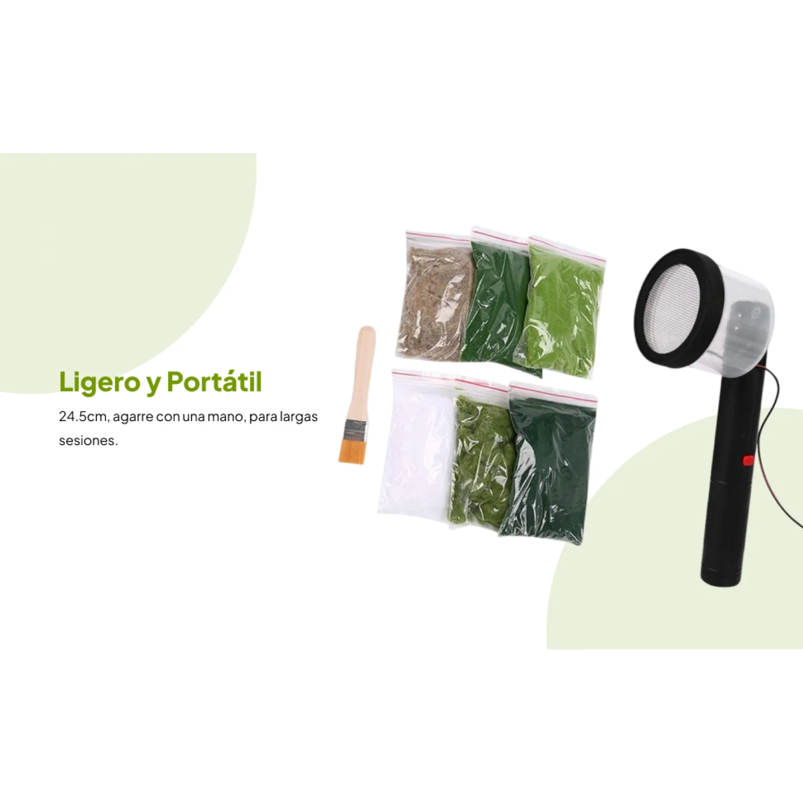 Statische grasapplicator Groene flocking gereedschapset voor tafeltuinmodelbouw Miniatuur landschapshandwerk