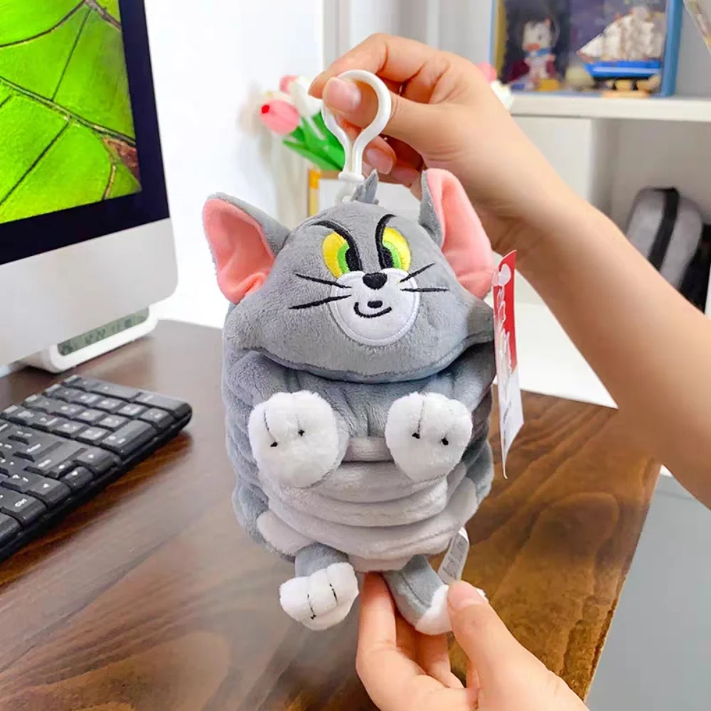 Kawaii Anime Tom En Jerry Rekbare Vibrerende Pluche Pop Cartoon Thomas Kat Transformeerbare Knuffels Rugzak Decoratie Geschenken