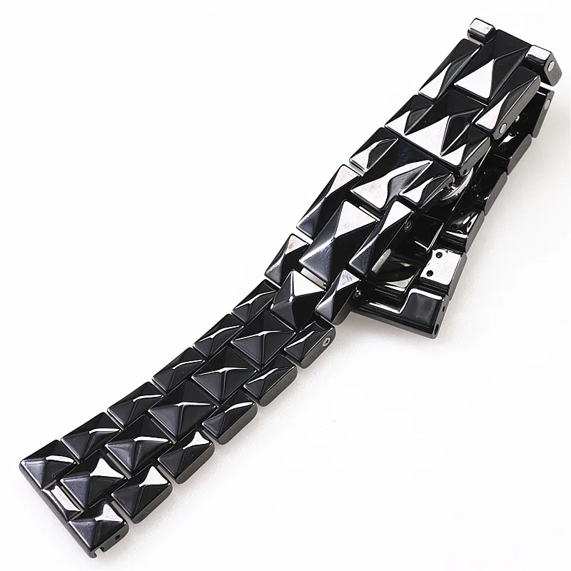 For Apple Watch Band 20mm 22mm Black White Ceramic Strap for Samsung Huawei Men\'s and Women\'s Watches for Iwatch Band