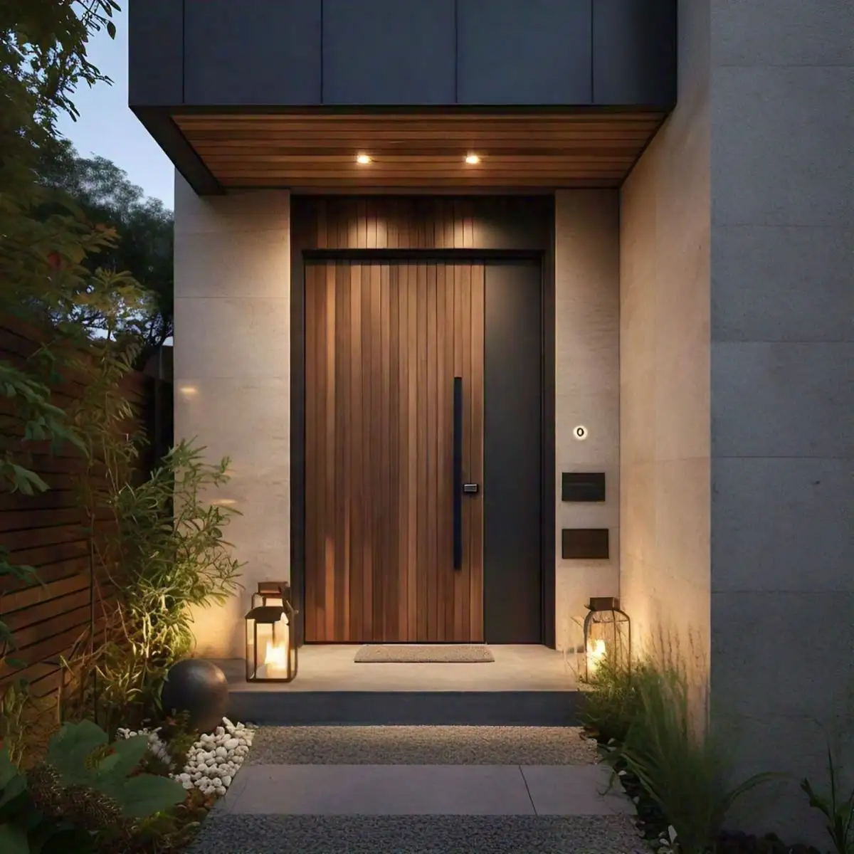 Minimalism Customized Images Front Door Entrances Simple Design Hurricane Proof Aluminum Entry Doors High Security Front Door