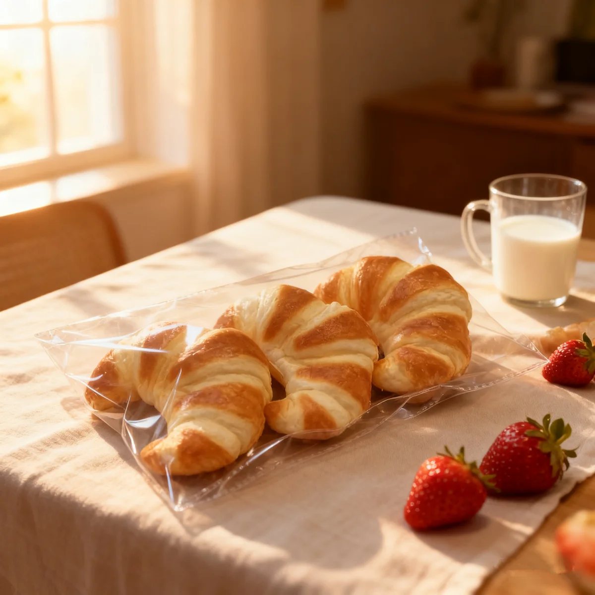 Picture 4: PU Realistic Fake Bread 3-Piece Set - Baguette, Bagel, Croissant & Pretzel Models for Display, Photography & Cafe Decor