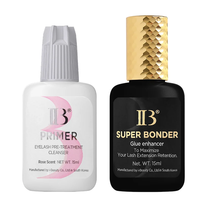 1 botella IBeauty Super Bonder Rosa Primer extensión de pestañas postizas secado rápido larga duración Corea Booster herramienta de maquillaje adhesivo fuerte