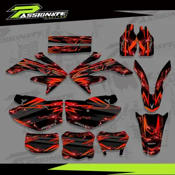 適用於 Honda CRF250X 2004 2005 2006 2007 2008 2009 2010 2011 2012 CRF 250 X CRF 250X 摩托車圖形貼紙客製化套裝 10 最佳銷售 本田 CRF 250 2012 - №5