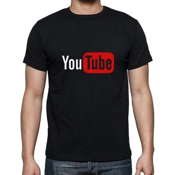 

2024 женские футболки с принтом логотипа YouTube, брендовые Модальные топы, повседневные мужские футболки на заказ с коротким рукавом, Винтажная футболка в стиле Харадзюку