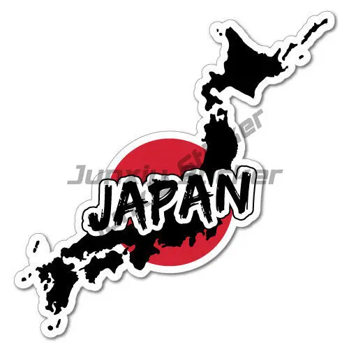 

Japan Continent Rising Sun Sticker Flag Bumper Water Proof Vinyl