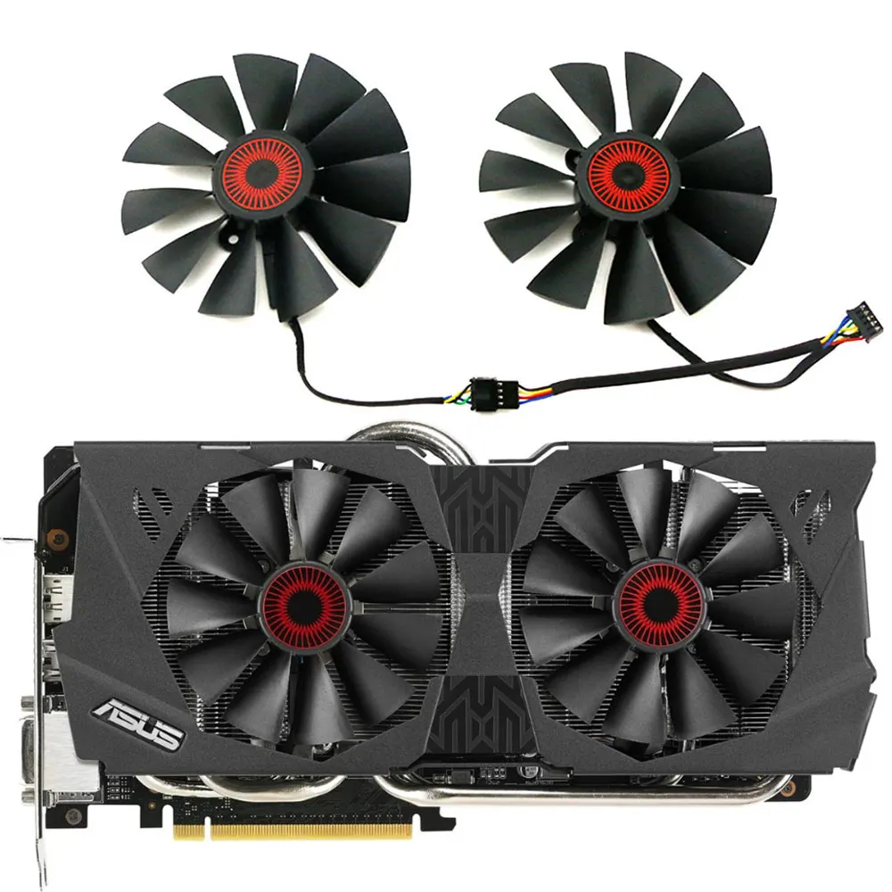 

1SET 95MM 5PIN FD10015H12S STRIX-GTX 970 GPU Fan，For ASUS STRIX-GTX 980、GTX 970、GTX 780、GTX 780TI、R9 380 Video card cooling fan