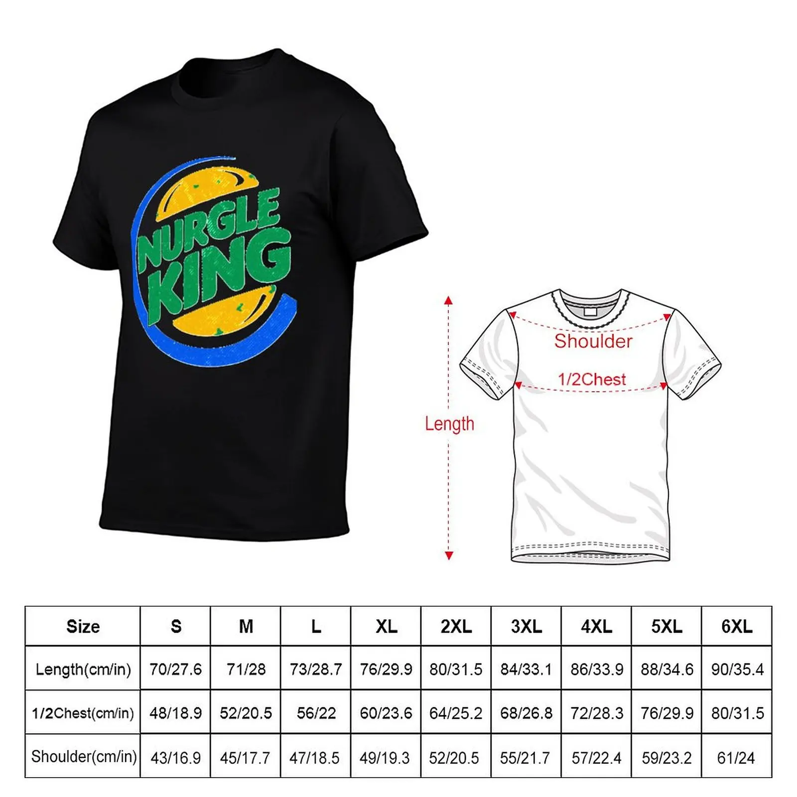 Nurgle King T-Shirt Anti-Fade Casual Tee Shirt