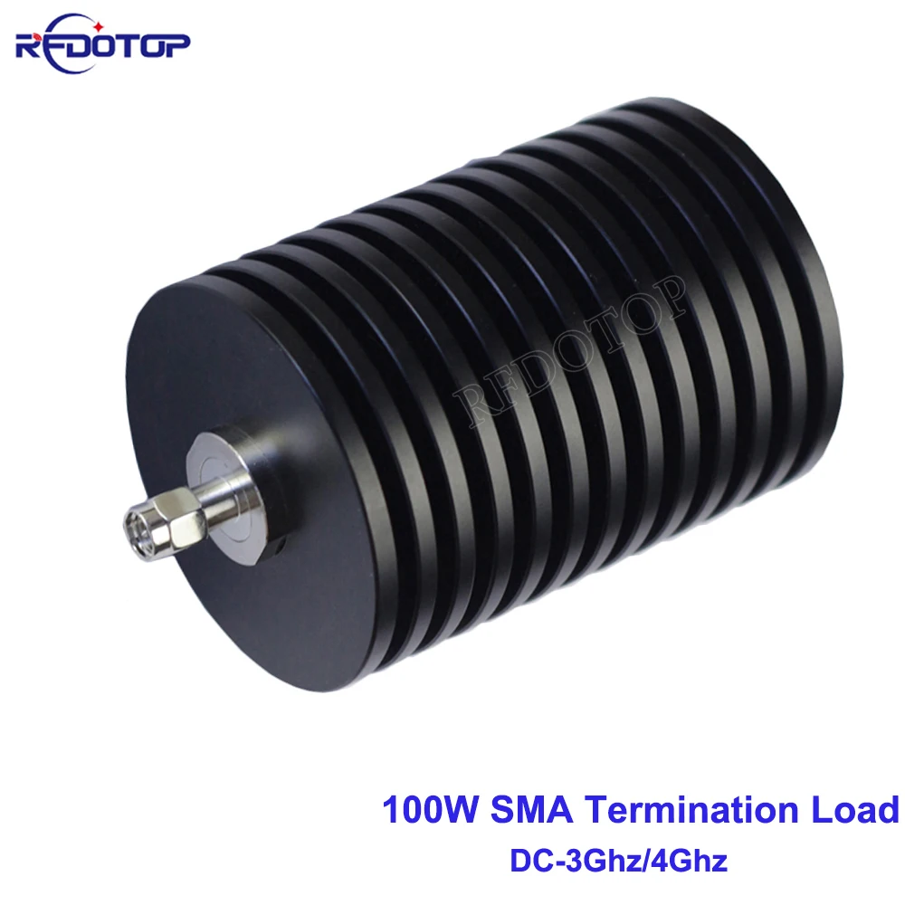 100W SMA-J DC-3GHz/4Ghz 50ohm SWR≤1.2 SMA Male Plug Connector RF Coaxial Termination Dummy Load Nickel Plated RF Accessories