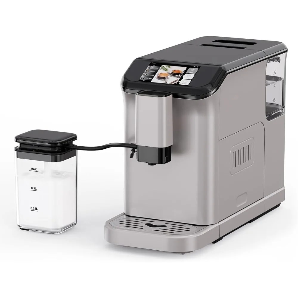 Máquina de café expresso automática, máquina de café com moedor, máquina de café expresso com batedor de leite automático, máquina de café com leite de 20 bar