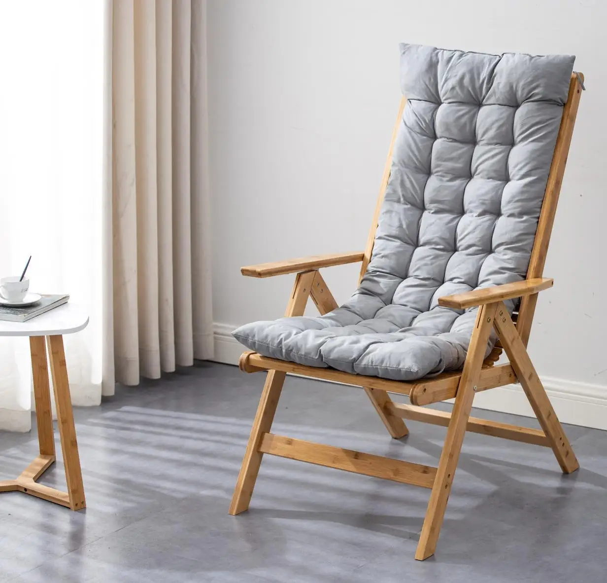 كرسي كرسي من الخيزران قابل للطي لاستراحة الغداء المنزلية كرسي رائع كرسي قديم الطراز كرسي قابل للتعديل #3