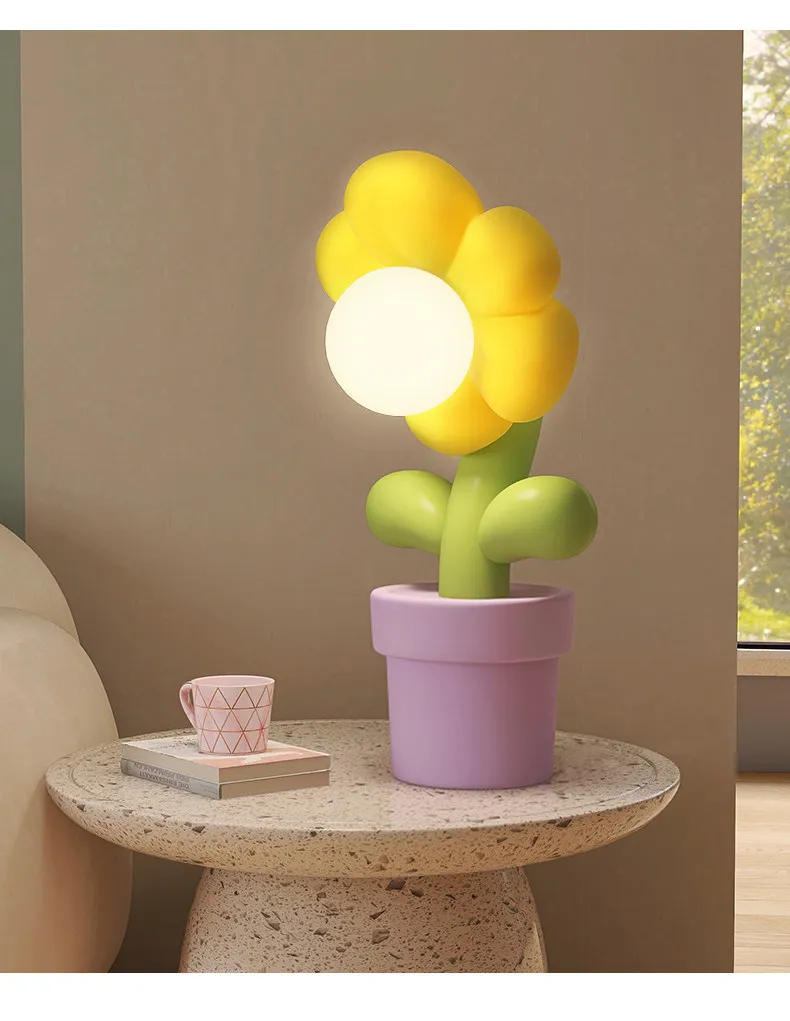 Creative Flower Floor Lamp Large Ornament Cute Living Room Bedroom Sofa Internet Celebrity Home Decoration