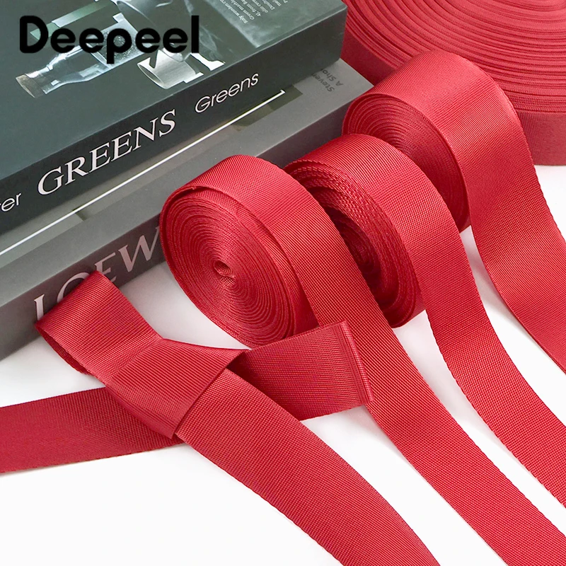 

10/20Meters 20-50mm Red Webbing Strap Christmas Tree Decorative Braid Ribbon Dress Garment Belt Sling Band Sewing Accessories