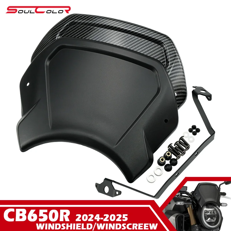 

Motorcycle Sports Windshield Visor Windscreen Frontal Plate Fits For HONDA CB650R NEO SPORTS CAFE 2024 2025