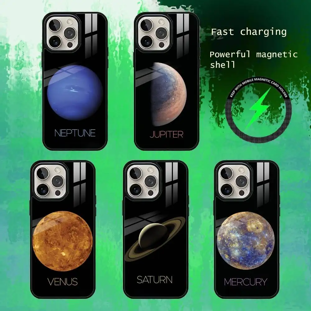 

Eight Major Galaxies Phone Case For iPhone17,16,15,14,13 Plus,Pro Max Magnetic For Magsafe Wireless Charging