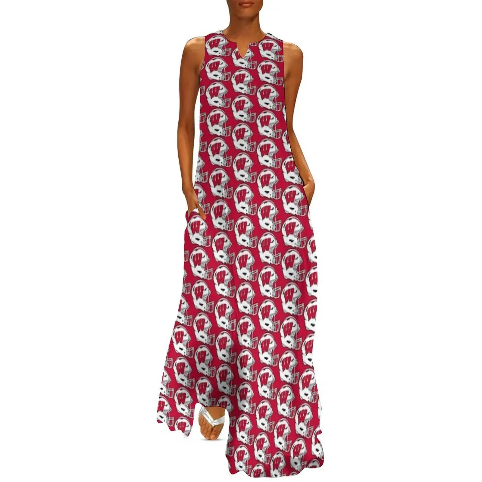 

Wisconsin Football Helmet Long Dress sexy dress elegant party dress for women 2025 bandage
