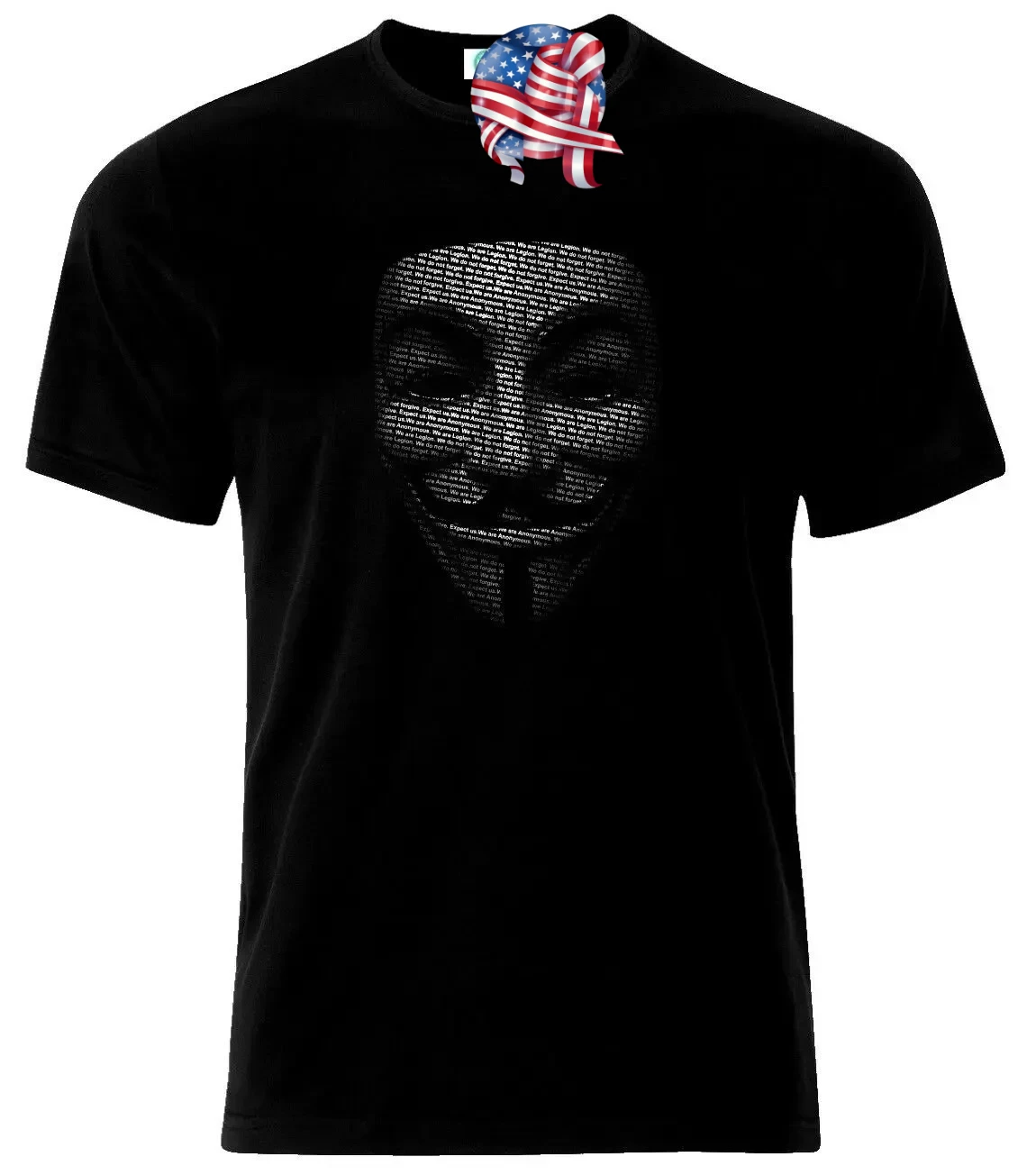 

V for Vendetta Mask Anonymous Inspired T-Shirt. Summer Cotton Short Sleeve O-Neck Mens T Shirt New S-3XL