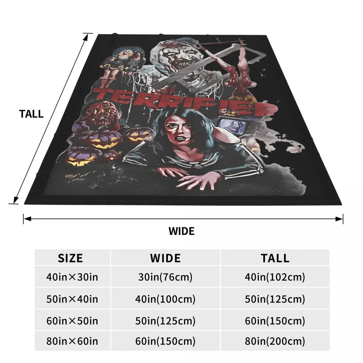 Warm Soft Blanket Picnic The Terrifier Art The Clown Throw Blanket Flannel Bedspread For Outdoor Aesthetic Sofa Bed Cover