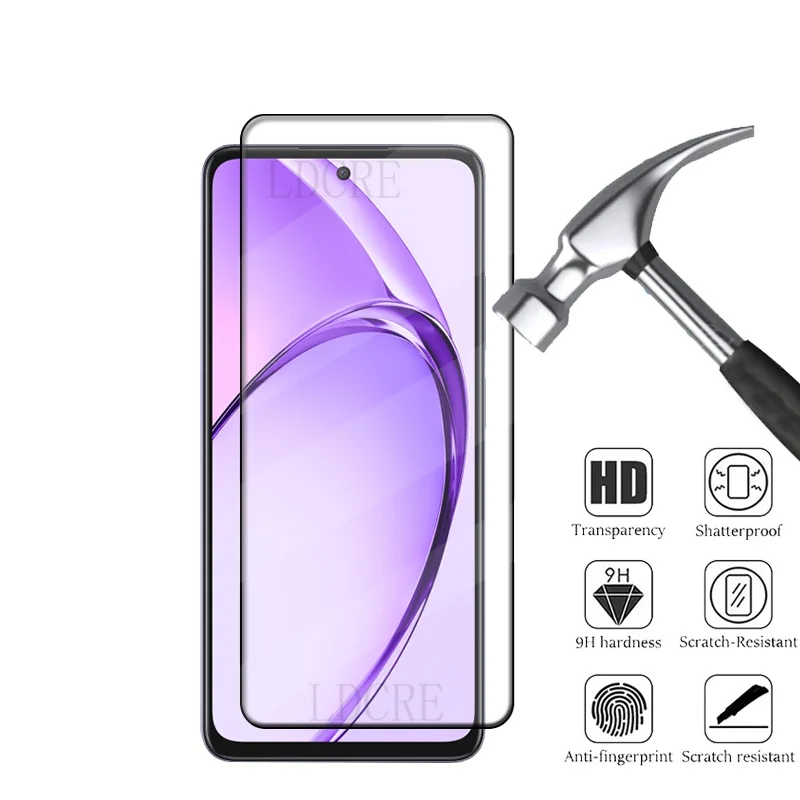 Film de protection pour OPPO A80 5G, verre HD 9H, couverture complète, colle, 4 pièces