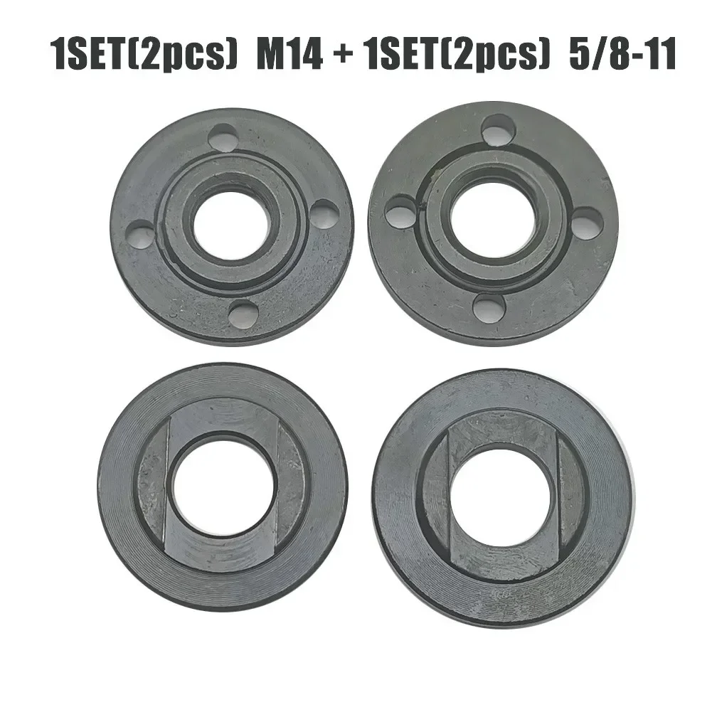 Angle Grinder Disc Holder Nuts Set Thread Replacement Angle Grinder Inner Outer Flange Nut 5/8-11 M16 2PCS