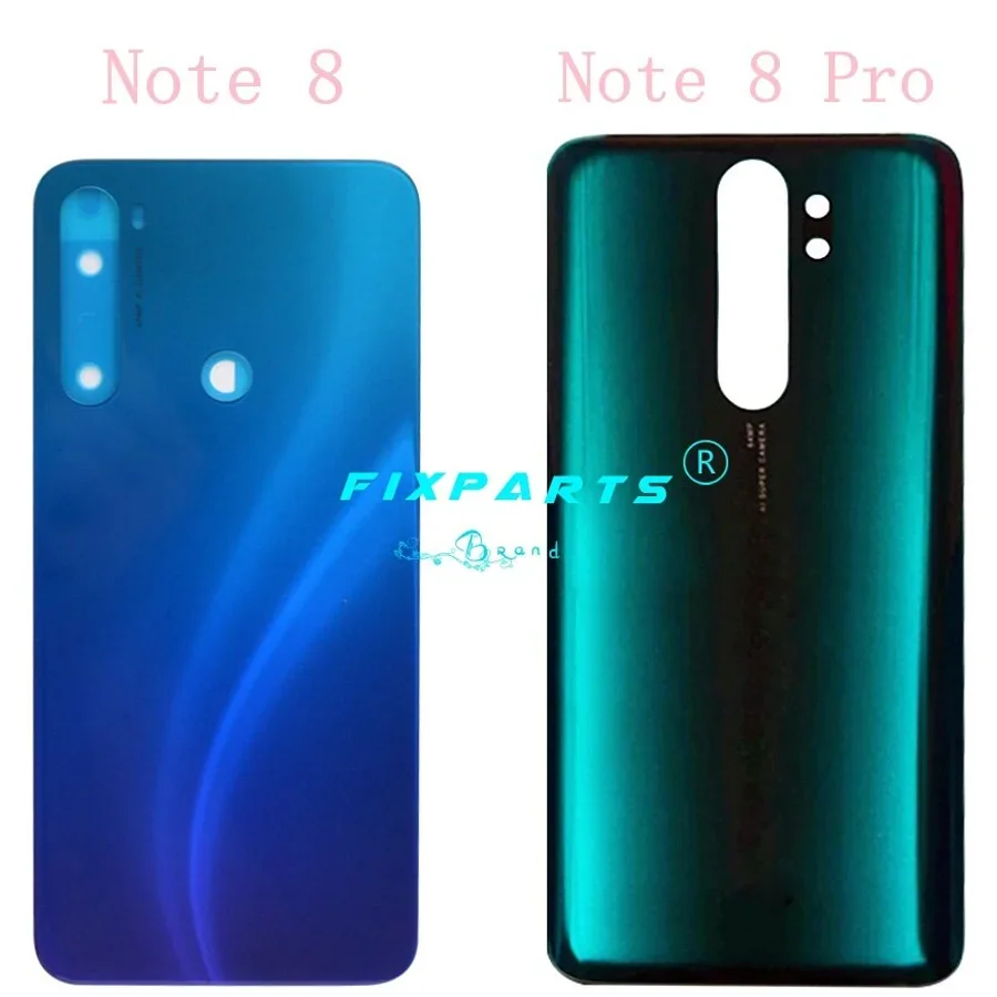 Back Glass For Xiaomi Redmi Note 8 Pro Battery Cover Note8 Pro Rear Glass Door Case Panel For Redmi Note 8 Back Cover