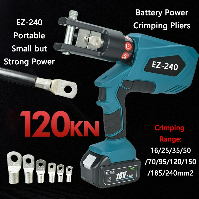

Practical Hydraulic Pliers EZ-240 Electric Wire Terminal Crimping Machine 16-240mm2 Copper Aluminum Terminal Crimping Pliers