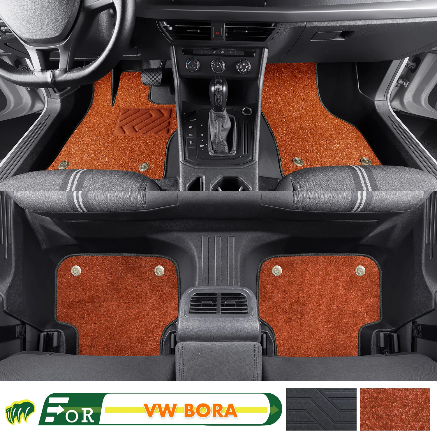 

Left-hand Drive Car Floor Mat For VW BORA 2019-2024 Full Surround Foot Mat Automotive Floor Mat Interior Floor Liner