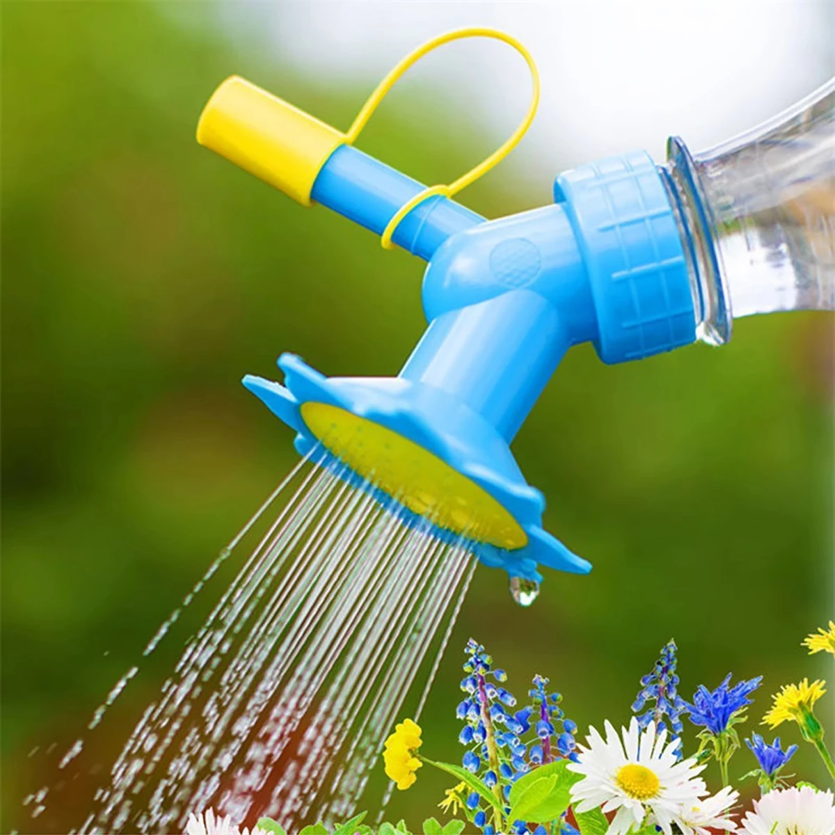 2 In 1 Plastic Sprinkler Nozzle 27~28mm Caliber Bottle Shower Cap Flower Plant Vegetable Watering Device Watering Can Sprinkler