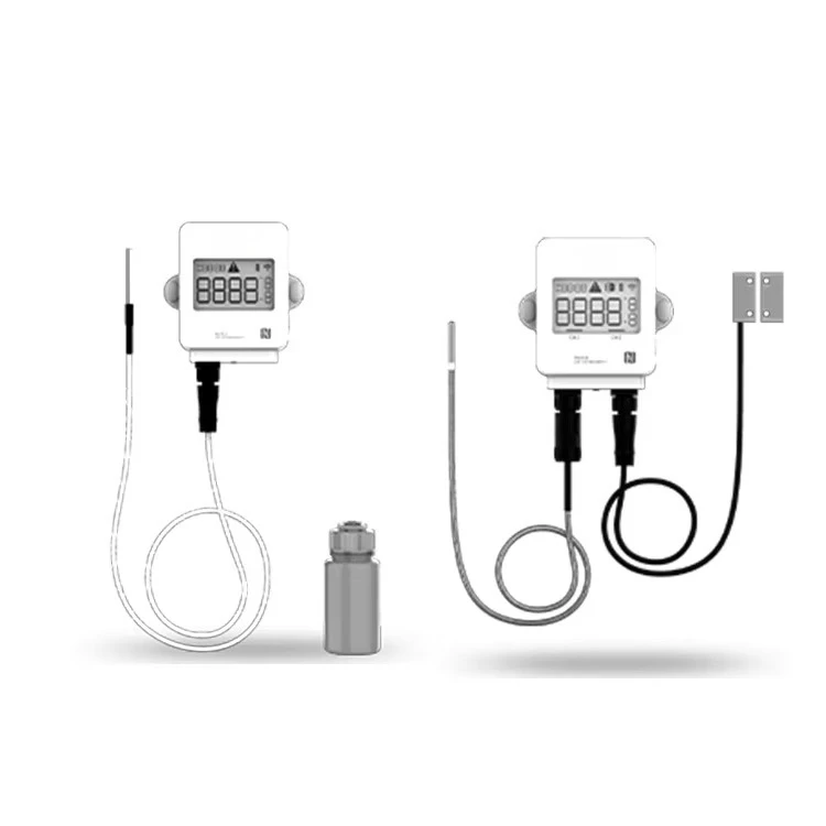 LoRaWAN Temp Sensor EN12830 HACCP Data Logger up to 7Y Life LCD NFC Cold Chain Pharma W/ -200~500C Probe Option