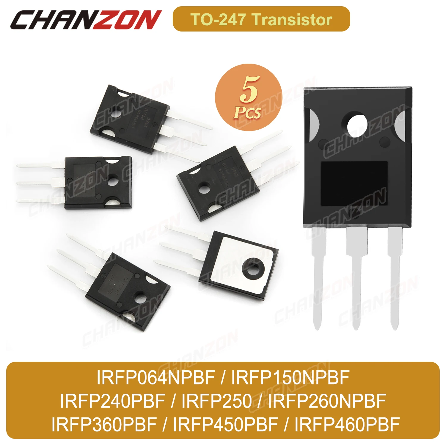 5Pcs Original TO-247 Irfp260 Irfp460 Irfp250 Irfp240 Irfp450 Irfp064 Irfp360 Irfp150 High Power Mosfet Transistor Electronic BJT