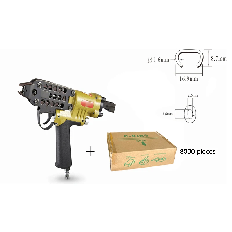 

SC7C Pneumatic C-ring Nailer Tool Air Nailing Gun C-type Hog Ring Plier Air Tool SC7E