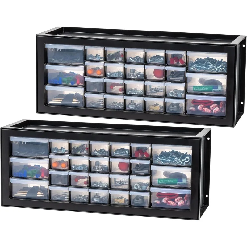 USA 教師用ツールボックス オーガナイザー 教室用 ネジ ハードウェア収納オーガナイザー 引き出しパーツキャビネット26個 2パック 小物パーツ