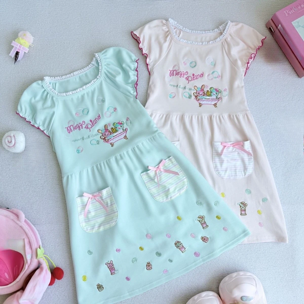 2026 Neue Japanische Y2k Kawaii Kleider T-Shirts Damen Kurzarm Süßes Kleid Lässige Lolita Niedliche Oberteile