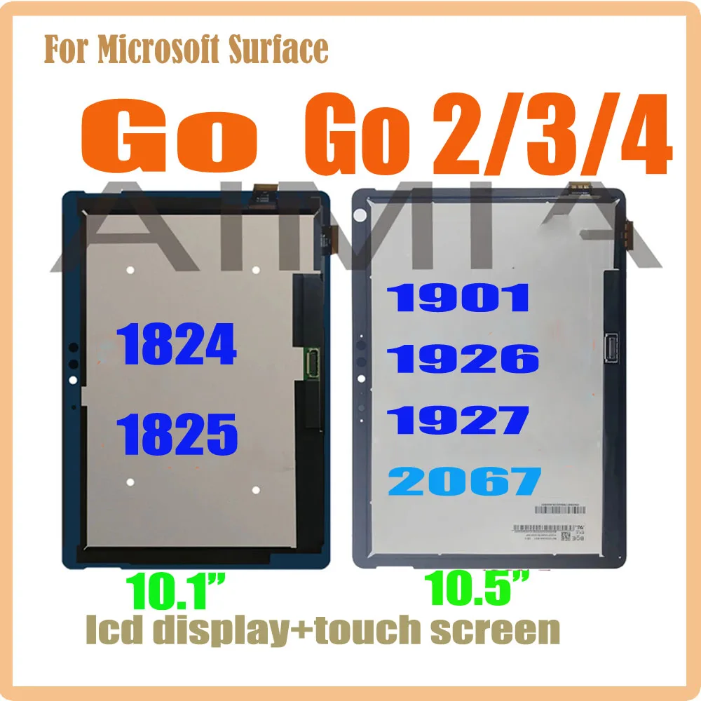 Microsoft Surface Go 1 1824 1825 Go 2 GO 3 GO 4 1901 1926 1927 2607용 AAA+ LCD 디스플레이 LCD 터치 스크린 디지타이저 어셈블리