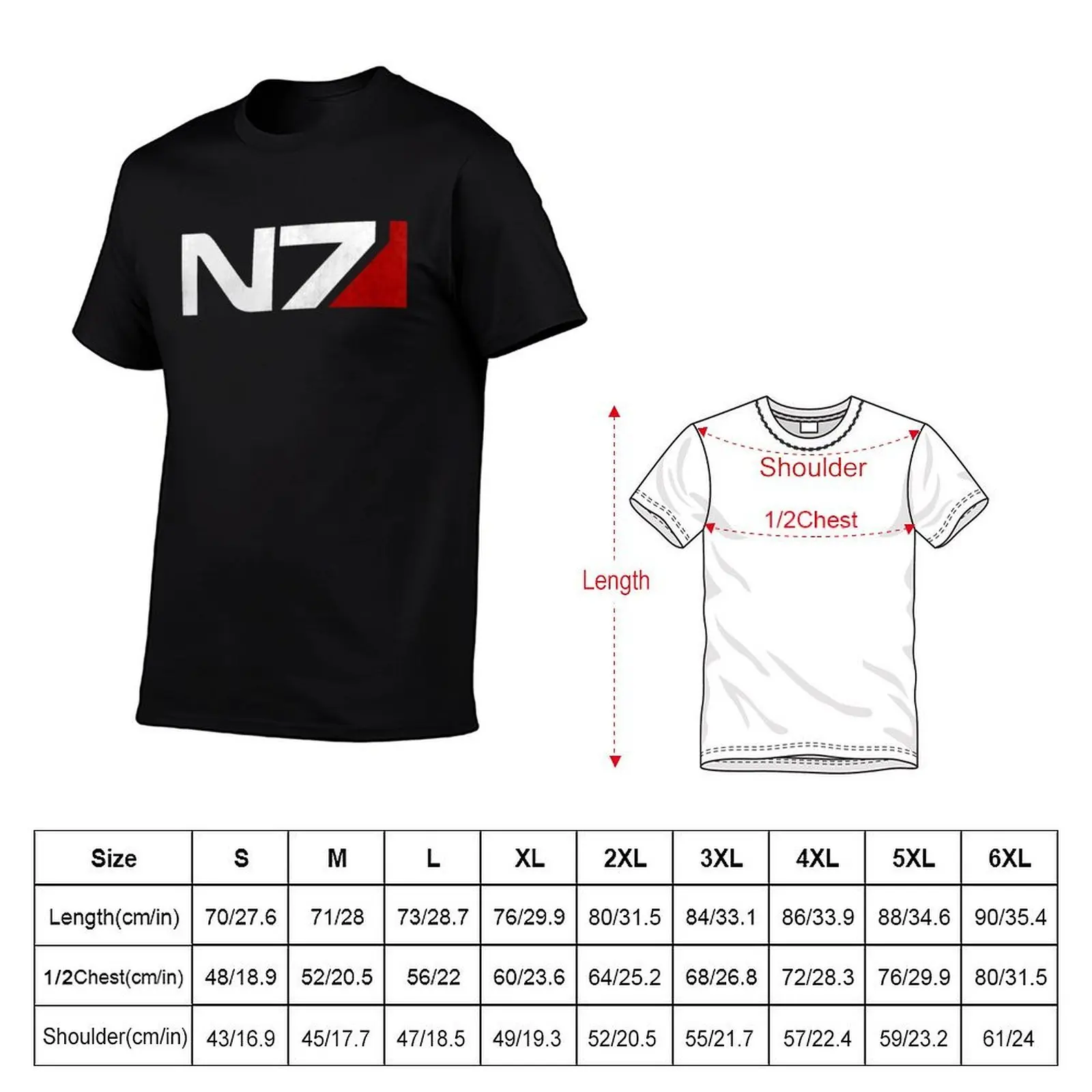 Masss Effects N7 Classic T-Shirt t shirts for man graphic funny t shirts with prints g man t shirts for men T-shirt
