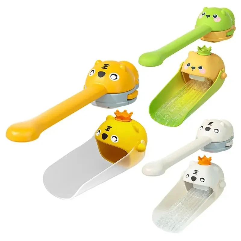 Cartoon Animals Faucet Extender For Kids Hand Washing In Bathroom Sink Accessories Kitchen Convenient For Baby Washing