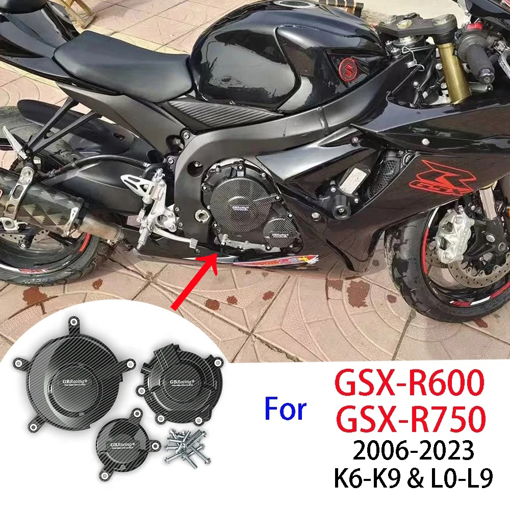 

For SUZUKI GSX-R600 GSX-R750 K6 K7 K8 K9 2006-2023 GSXR 600 GSXR 750 L0-L9 2006-2023 Motorcycles Engine Cover Protector Case