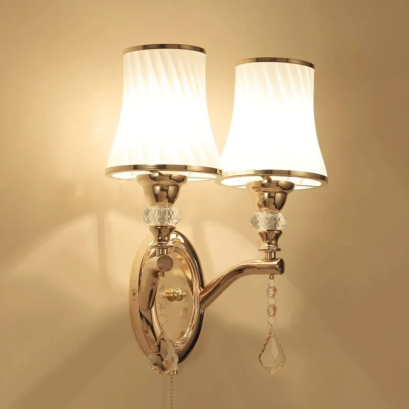 European Wall Lamp Living Room Background Wall Study Room Bedroom Bedside Lights French Minimalist Staircase Lighting Fixture