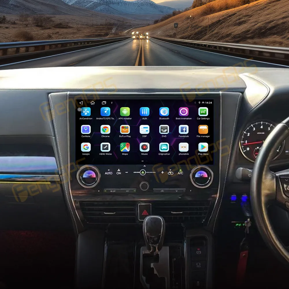 15 Inch Android 13 CarPlay Car Radio For Toyota Elfa 30 35 40 Series 2015-2023 Touch Screen Multimedia Player GPS Navigation DSP