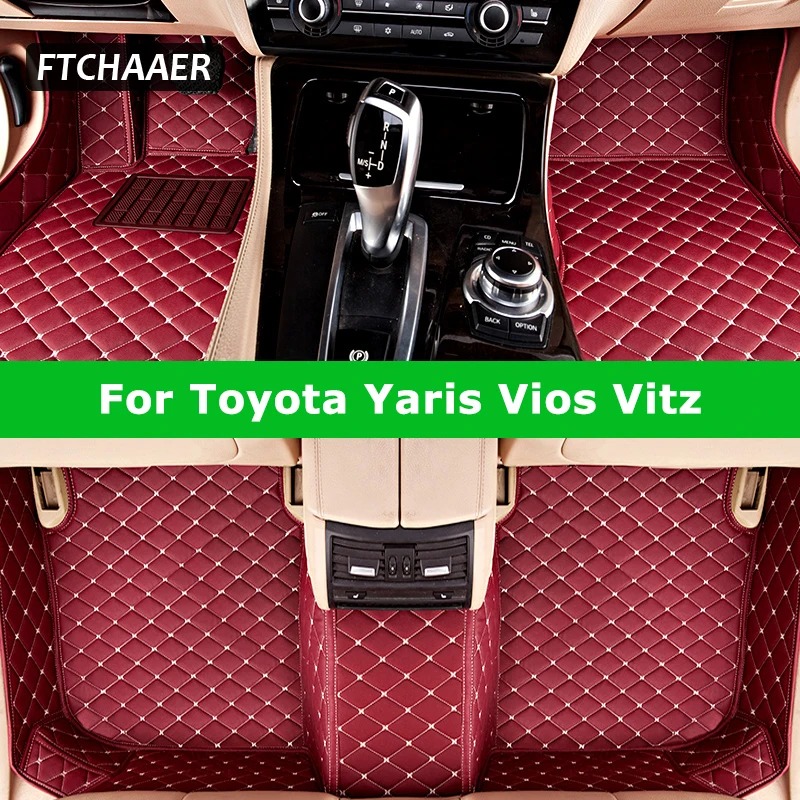 

FTCHAAER пользовательские автомобильные коврики для Toyota Yaris Vios Vitz авто ковры аксессуары для ног Coche