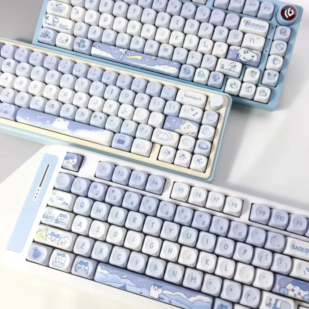 

MOA Keycap PBT Thermosublimation 132 Keys Cute Usage Gee for 60/64/84/98/108 Gaming Mechanical Keyboards