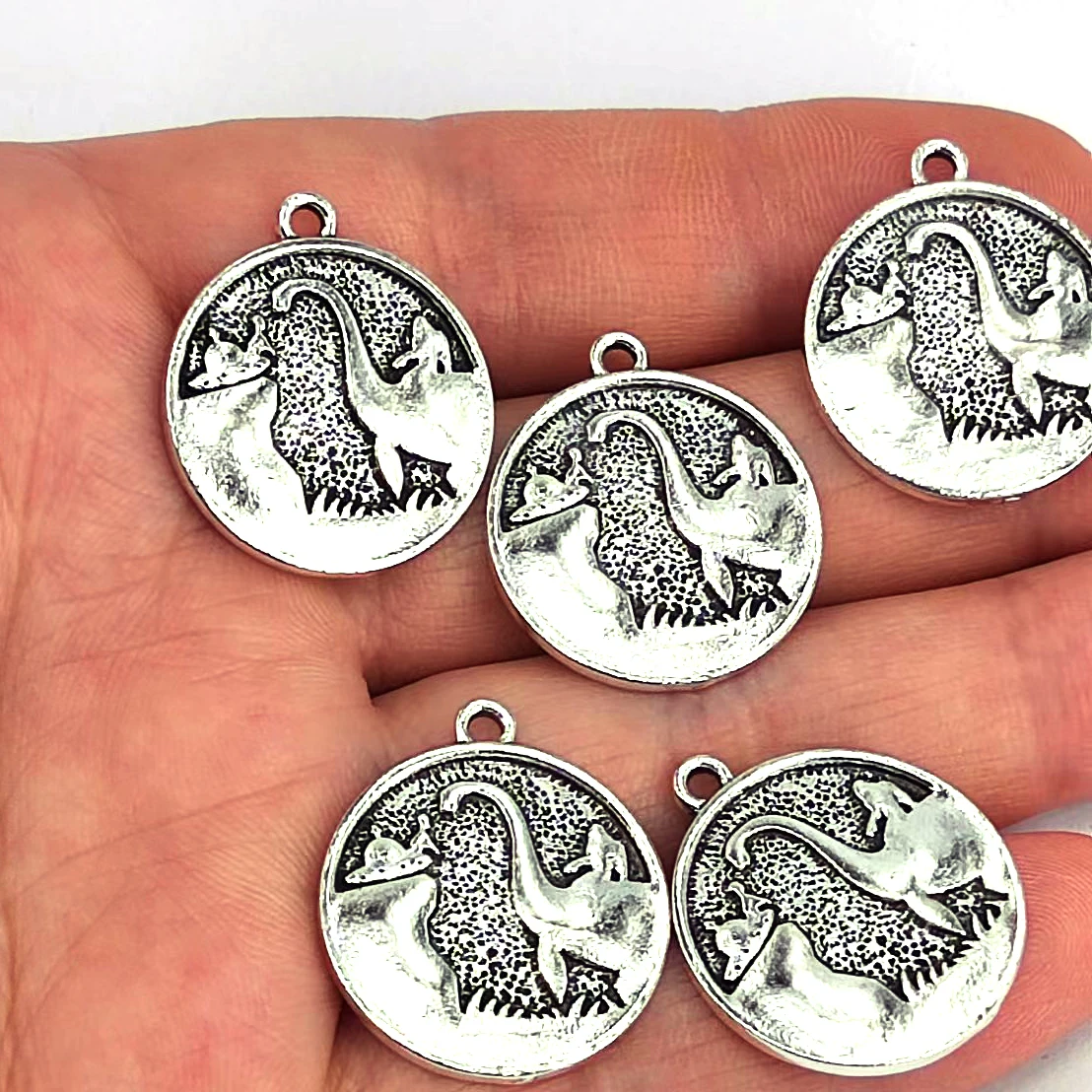 5pcs DIY Sasquatch Bigfoot Dinosaur Forest Alien Spaceship Science Fiction Mysterious charm pendant Jewelry women Accessories