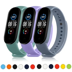 Strap for Miband 7 6 5 Silicone Xiaomi Watchband Amazfit Band5 Bracelet for Sport Wristband Mi Band 7 6 5 Smartwatch Accessories