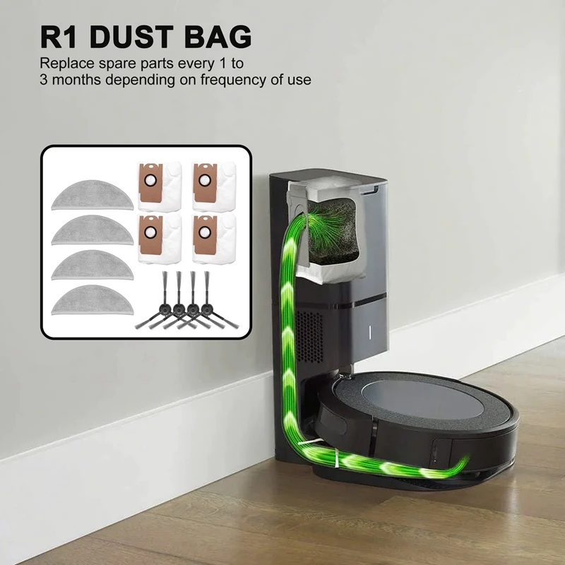 Replaceable Accessories Dust Bag Side Brush For Lydsto R1 Robot Vacuum Cleaner Mop Cloths Spare Parts