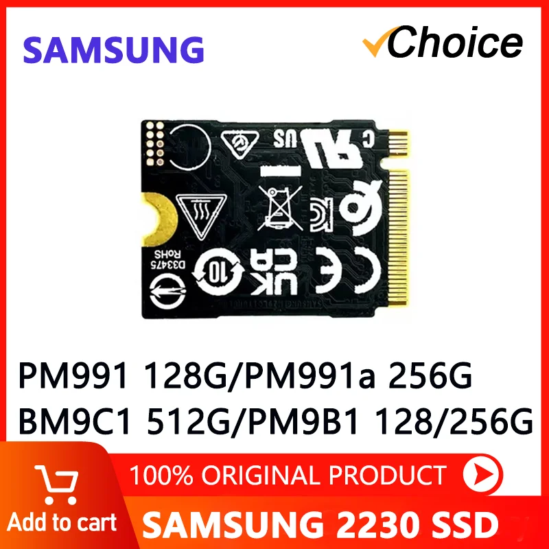 SAMSUNG-2230 SSD, PM991a, PM991, PM9B1M.2, 256, 30mm, NVMe PCIe, Gen3, x4, TLC, BM9C1, 2230 Go