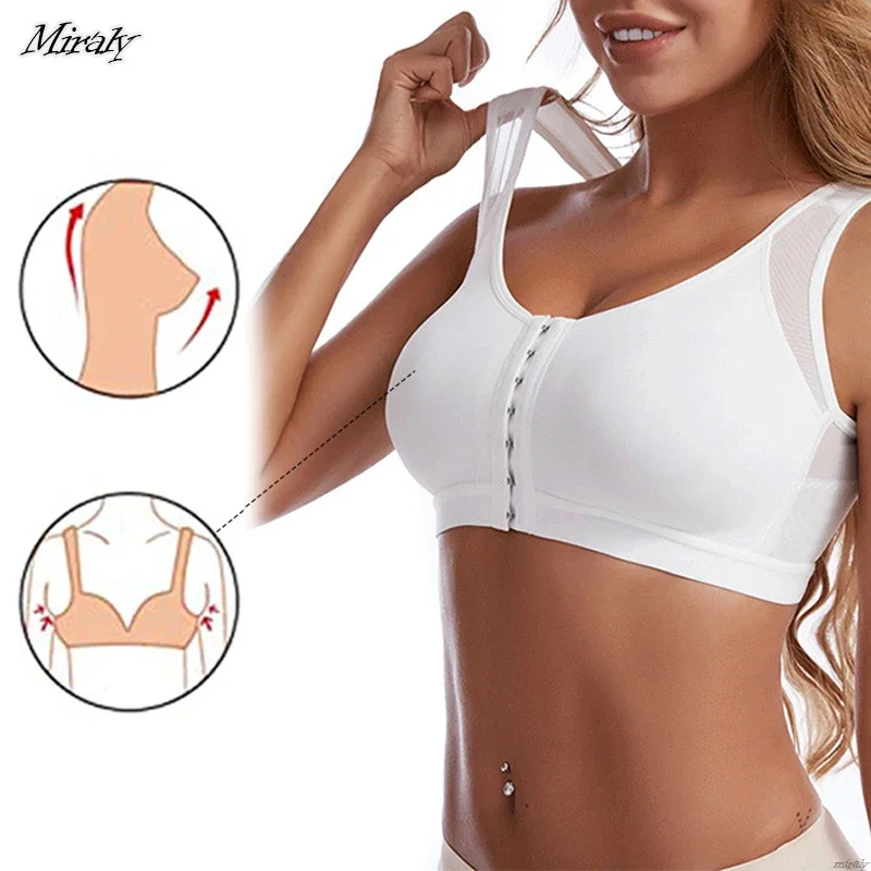 Posture Corrector Lift Up Bra Women Shockproof Sports Support Fitness Vest Bras Breathable Underwear Cross Back Corset Bra S-5XL