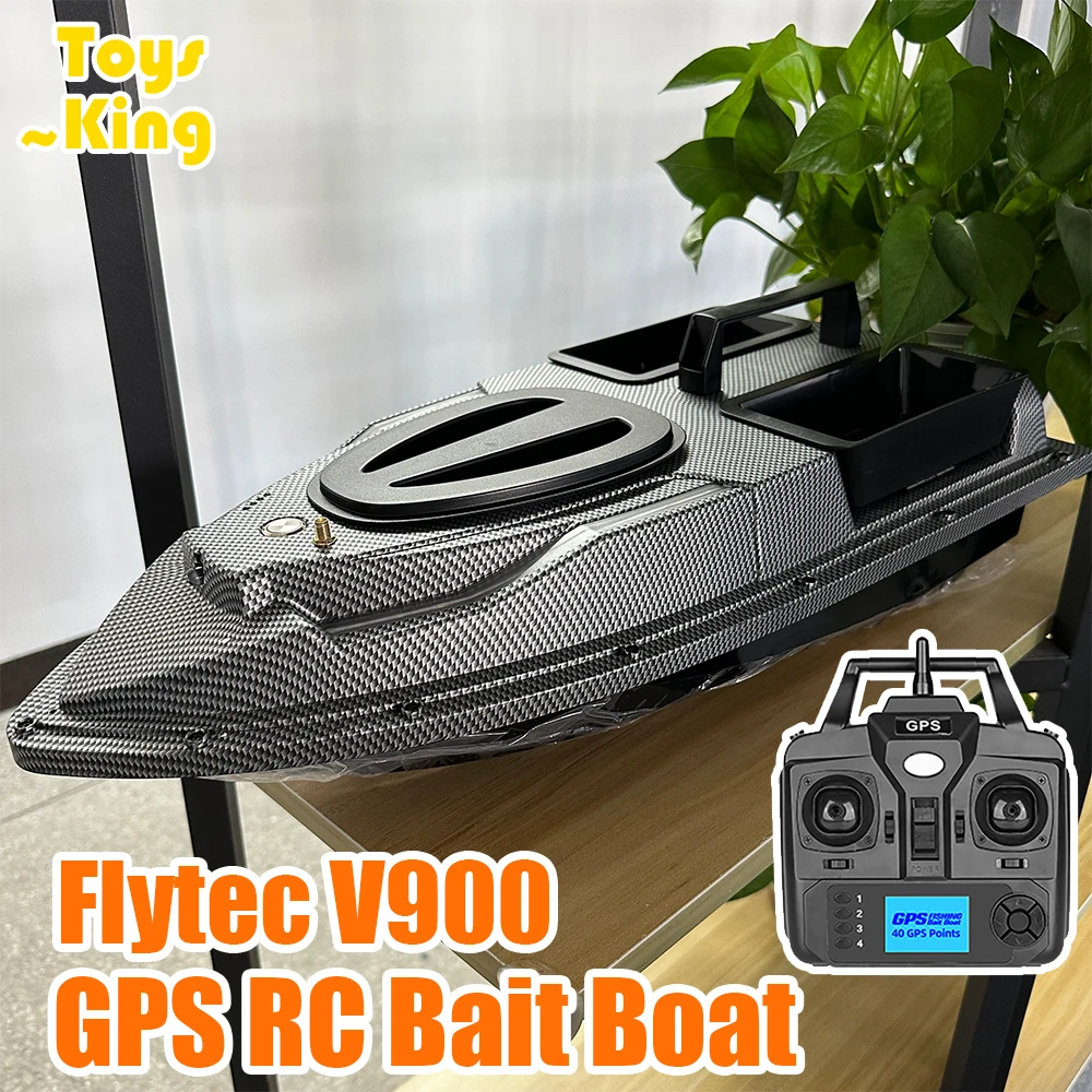 

Flytec V900 V700 GPS Bait Fishing boat RC boat Radio-controlled Fish finder 2 Hoppers Load 2KG 500M controlled distance Boating