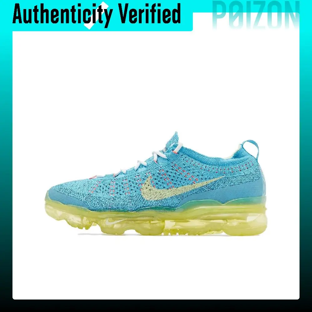 Nike VaporMax 2023 Breathable Support Low top Air Cushion Casual City Commuting Running Shoes Men's Blue Yellow DV1678-400